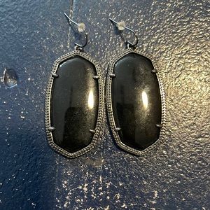Black on Black Kendra Scott big oval earrings